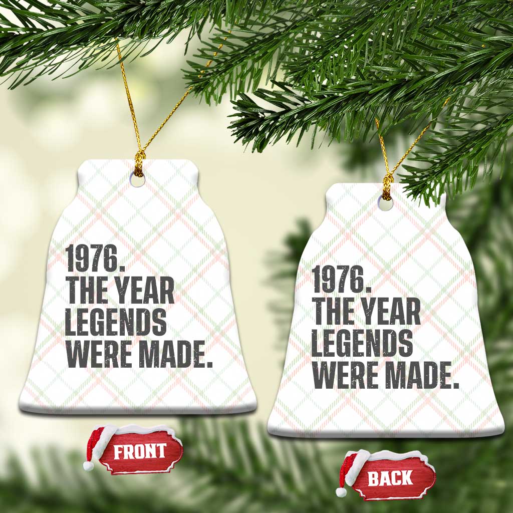 1976 The Year Legends Were Made Ceramic Ornament Minimalist Retro 50th Birthday