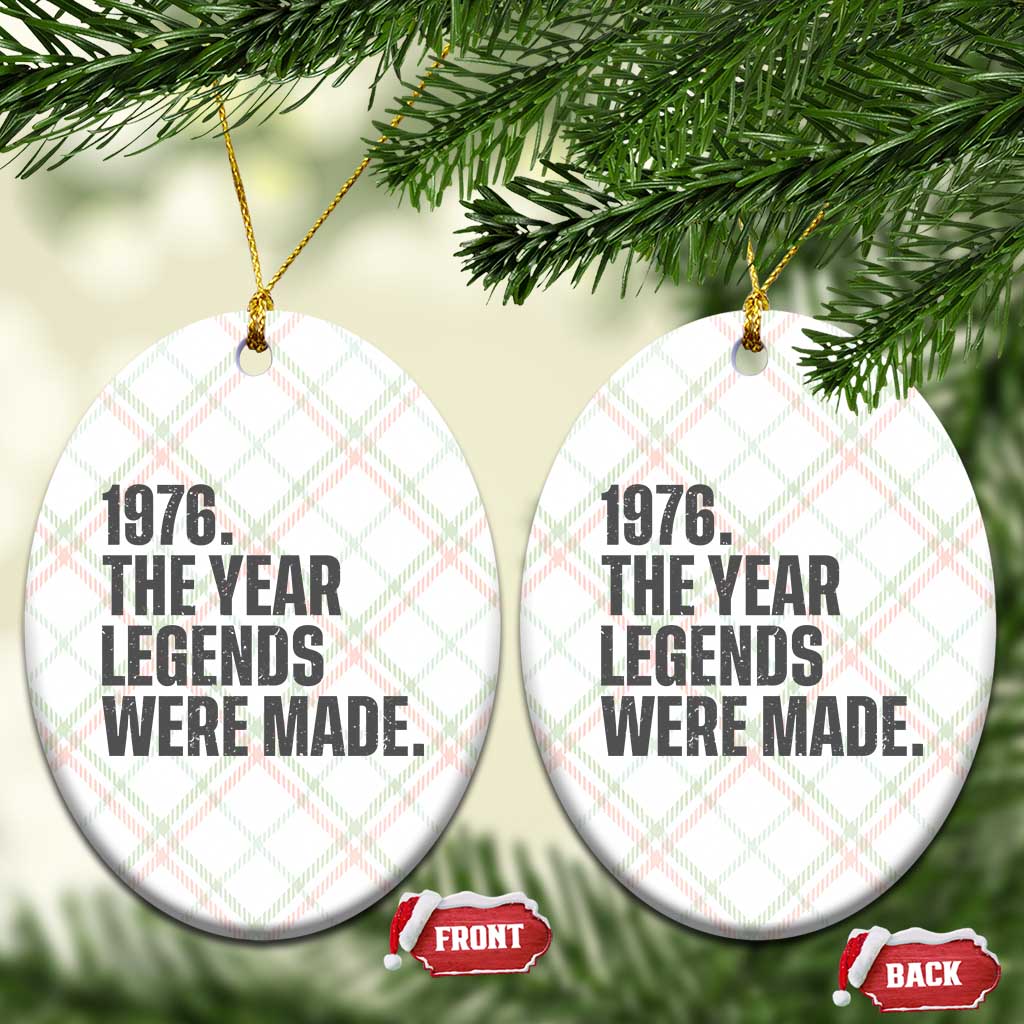 1976 The Year Legends Were Made Ceramic Ornament Minimalist Retro 50th Birthday