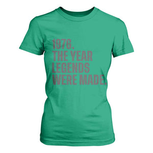 1976 The Year Legends Were Made T Shirt For Women Minimalist Retro 50th Birthday TS02 Irish Green Print Your Wear