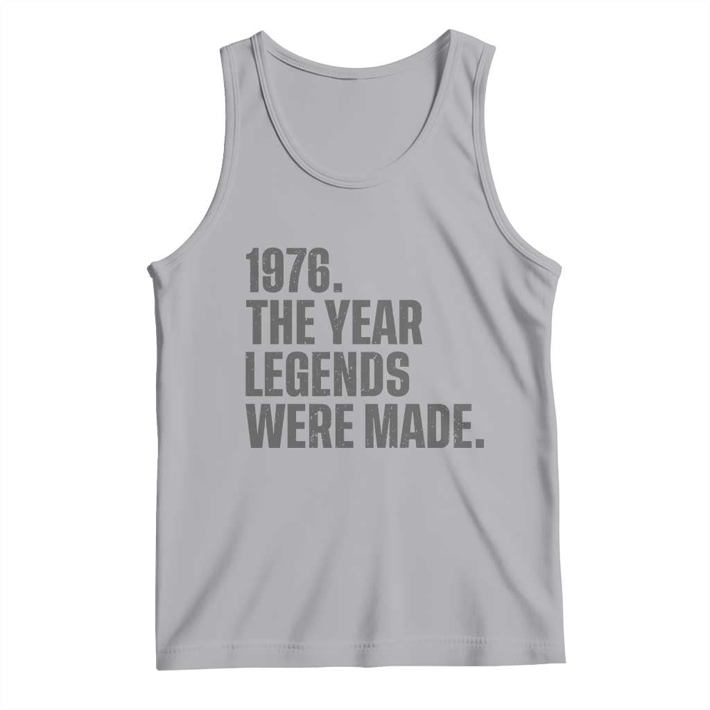 1976 The Year Legends Were Made Tank Top Minimalist Retro 50th Birthday TS02 Athletic Heather Print Your Wear