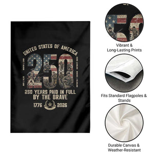 America 250 Years Paid In Full By The Brave Garden Flag Patriotic Military Remembrance USA Semiquincentennial TS02 Print Your Wear