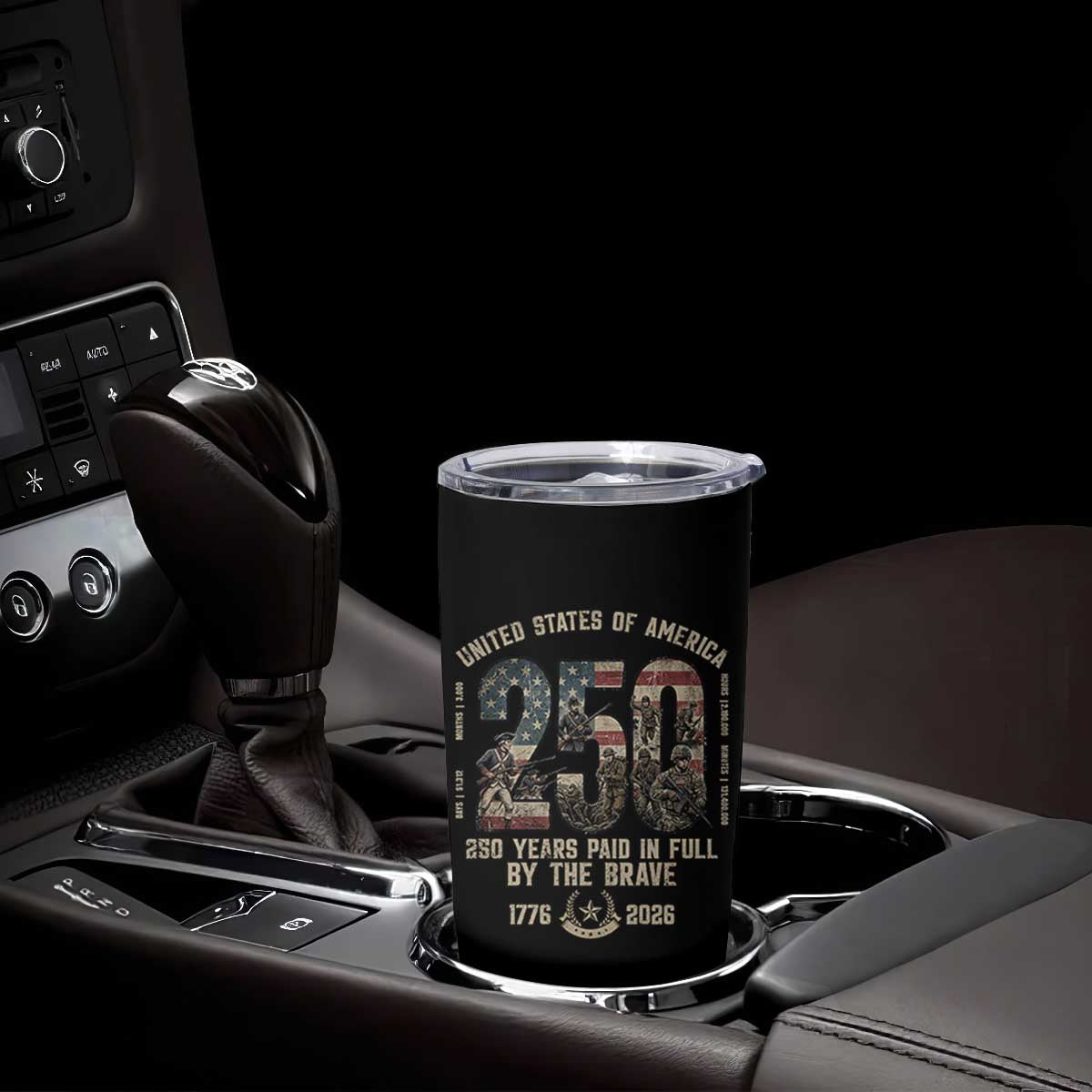America 250 Years Paid In Full By The Brave Tumbler Cup Patriotic Military Remembrance USA Semiquincentennial TS02 Print Your Wear