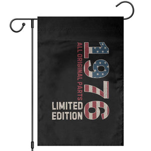 Vintage 1976 All Original Parts Garden Flag Patriotic US Flag 50th Birthday Gift TS02 Black Print Your Wear