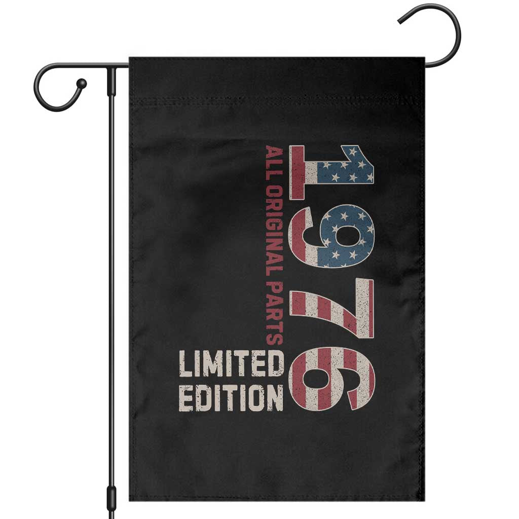 Vintage 1976 All Original Parts Garden Flag Patriotic US Flag 50th Birthday Gift TS02 Black Print Your Wear