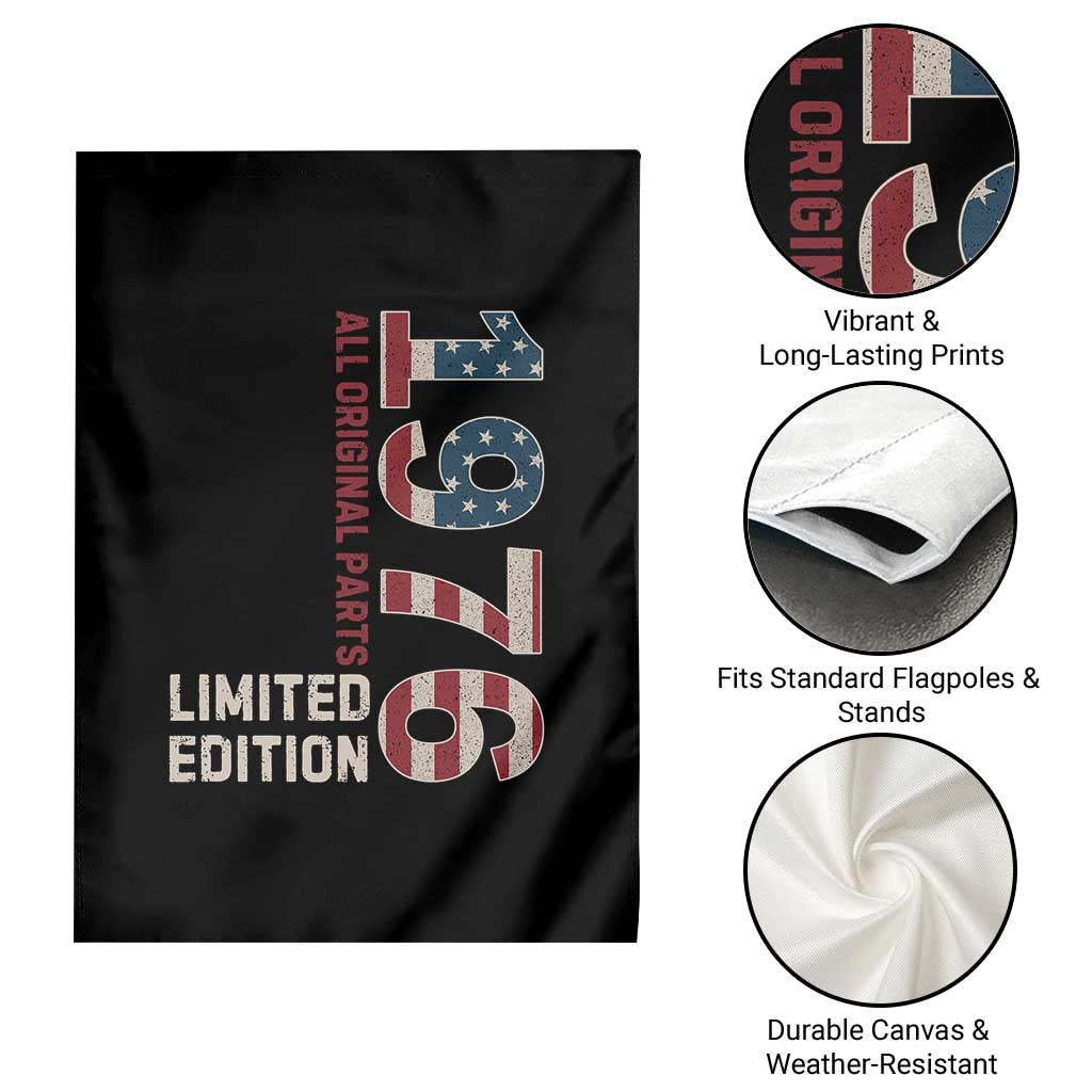 Vintage 1976 All Original Parts Garden Flag Patriotic US Flag 50th Birthday Gift TS02 Print Your Wear