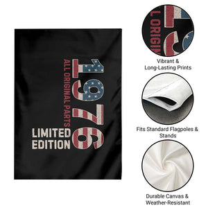 Vintage 1976 All Original Parts Garden Flag Patriotic US Flag 50th Birthday Gift TS02 Print Your Wear