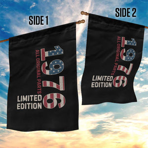 Vintage 1976 All Original Parts Garden Flag Patriotic US Flag 50th Birthday Gift TS02 Print Your Wear