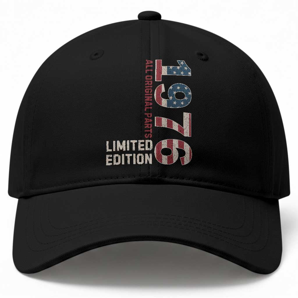 Vintage 1976 All Original Parts Baseball Cap Patriotic US Flag 50th Birthday Gift TS02 Print Your Wear