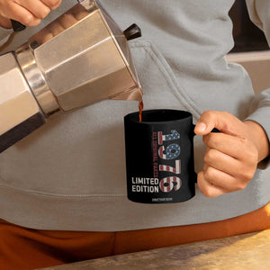 Vintage 1976 All Original Parts Coffee Mug Patriotic US Flag 50th Birthday Gift