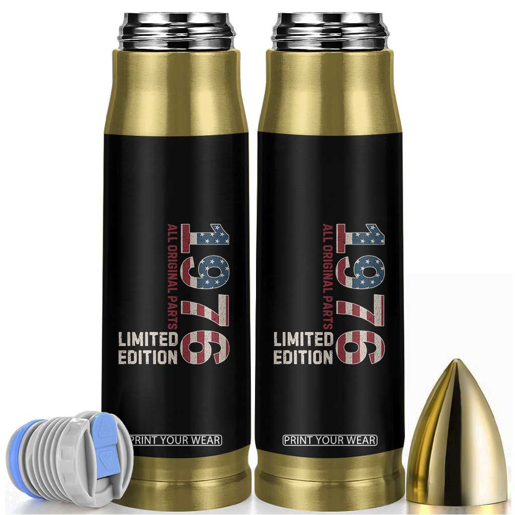 Vintage 1976 All Original Parts Bullet Tumbler Patriotic US Flag 50th Birthday Gift TS02 Black Print Your Wear