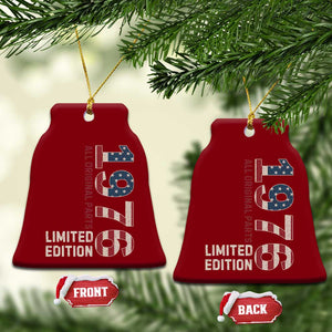 Vintage 1976 All Original Parts Ceramic Ornament Patriotic US Flag 50th Birthday Gift TS02 Print Your Wear
