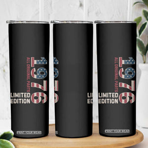 Vintage 1976 All Original Parts Skinny Tumbler Patriotic US Flag 50th Birthday Gift TS02 Print Your Wear