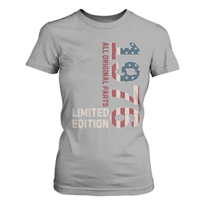 Vintage 1976 All Original Parts T Shirt For Women Patriotic US Flag 50th Birthday Gift TS02 Sport Gray Print Your Wear