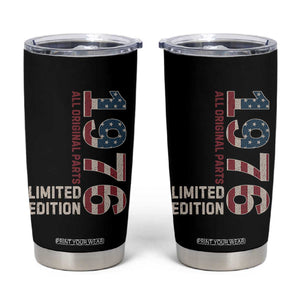 Vintage 1976 All Original Parts Tumbler Cup Patriotic US Flag 50th Birthday Gift TS02 Black Print Your Wear