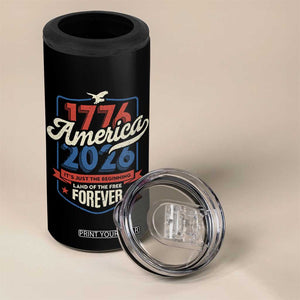 America 250th Anniversary 1776 to 2026 4 in 1 Can Cooler Tumbler Land Of The Free Patriotic Gift TS02 Print Your Wear