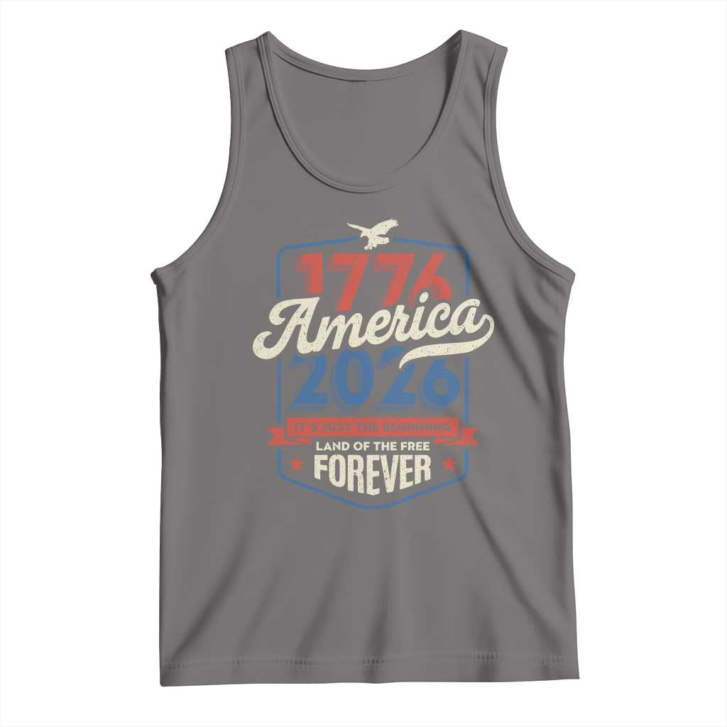 America 250th Anniversary 1776 to 2026 Tank Top Land Of The Free Patriotic Gift TS02 Deep Heather Print Your Wear