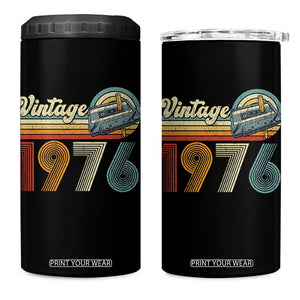 Vintage Sunset 1976 Retro Cassette 4 in 1 Can Cooler Tumbler Mechanical Dial Tech Nostalgia 50th Birthday TS02 One Size: 16 oz Black Print Your Wear