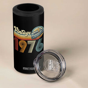 Vintage Sunset 1976 Retro Cassette 4 in 1 Can Cooler Tumbler Mechanical Dial Tech Nostalgia 50th Birthday TS02 Print Your Wear