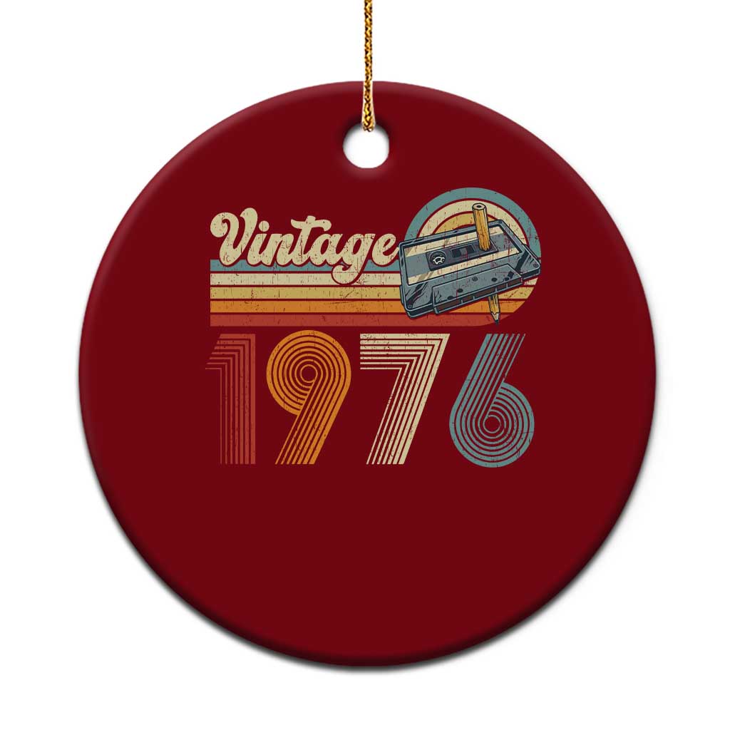 Vintage Sunset 1976 Retro Cassette Ceramic Ornament Mechanical Dial Tech Nostalgia 50th Birthday TS02 1pc Red Print Your Wear