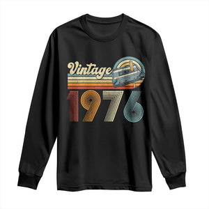 Vintage Sunset 1976 Retro Cassette Long Sleeve Shirt Mechanical Dial Tech Nostalgia 50th Birthday