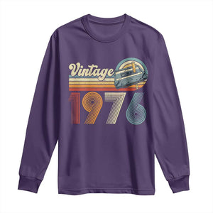 Vintage Sunset 1976 Retro Cassette Long Sleeve Shirt Mechanical Dial Tech Nostalgia 50th Birthday