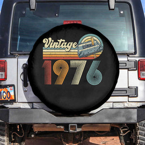 Vintage Sunset 1976 Retro Cassette Spare Tire Cover Mechanical Dial Tech Nostalgia 50th Birthday TS02 No hole Black Print Your Wear