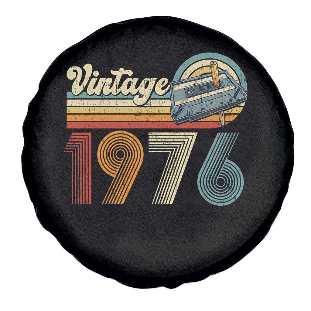 Vintage Sunset 1976 Retro Cassette Spare Tire Cover Mechanical Dial Tech Nostalgia 50th Birthday TS02 Print Your Wear