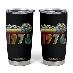 Vintage Sunset 1976 Retro Cassette Tumbler Cup Mechanical Dial Tech Nostalgia 50th Birthday