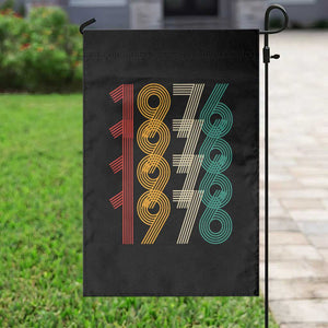 Retro 1976 Multi Line Neon Pop Typography Garden Flag Vintage 50th Birthday Gift
