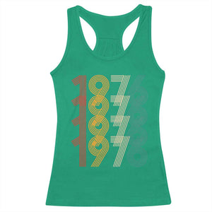 Retro 1976 Multi Line Neon Pop Typography Racerback Tank Top Vintage 50th Birthday Gift TS02 Irish Green Print Your Wear