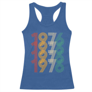 Retro 1976 Multi Line Neon Pop Typography Racerback Tank Top Vintage 50th Birthday Gift TS02 Royal Blue Print Your Wear