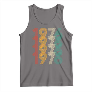 Retro 1976 Multi Line Neon Pop Typography Tank Top Vintage 50th Birthday Gift TS02 Deep Heather Print Your Wear