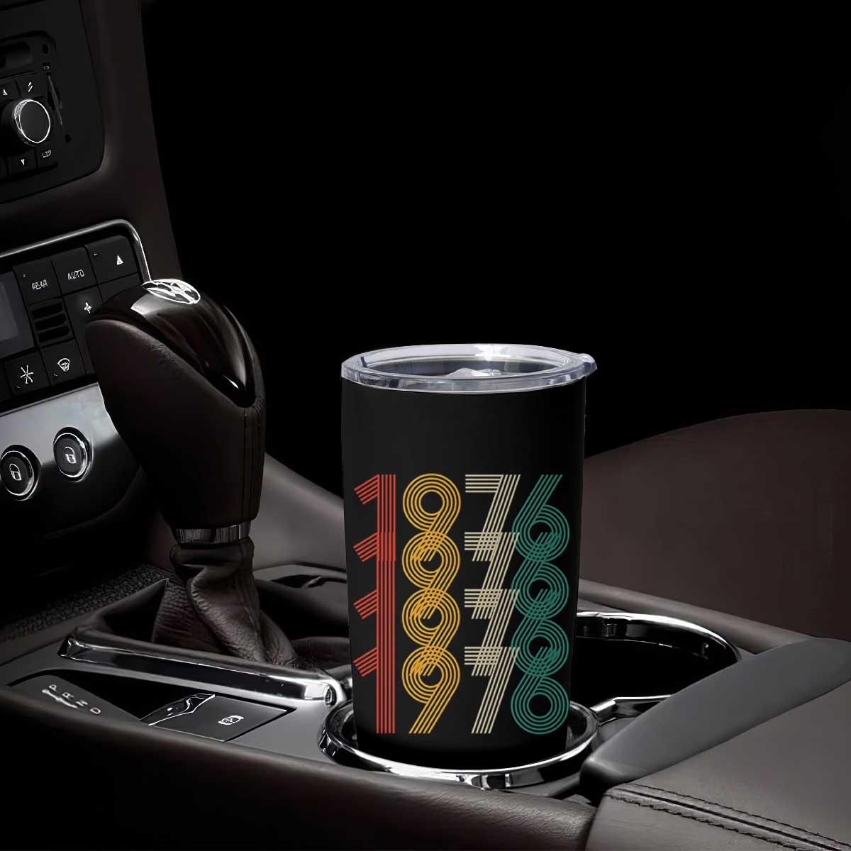 Retro 1976 Multi Line Neon Pop Typography Tumbler Cup Vintage 50th Birthday Gift TS02 Print Your Wear