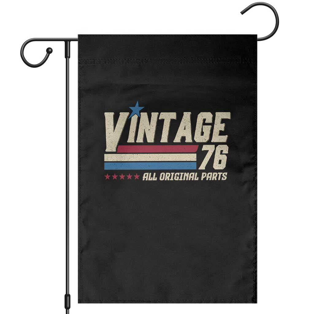 Vintage 76 All Original Parts Garden Flag Retro Stripe Patriotic 50th Birthday TS02 Black Print Your Wear