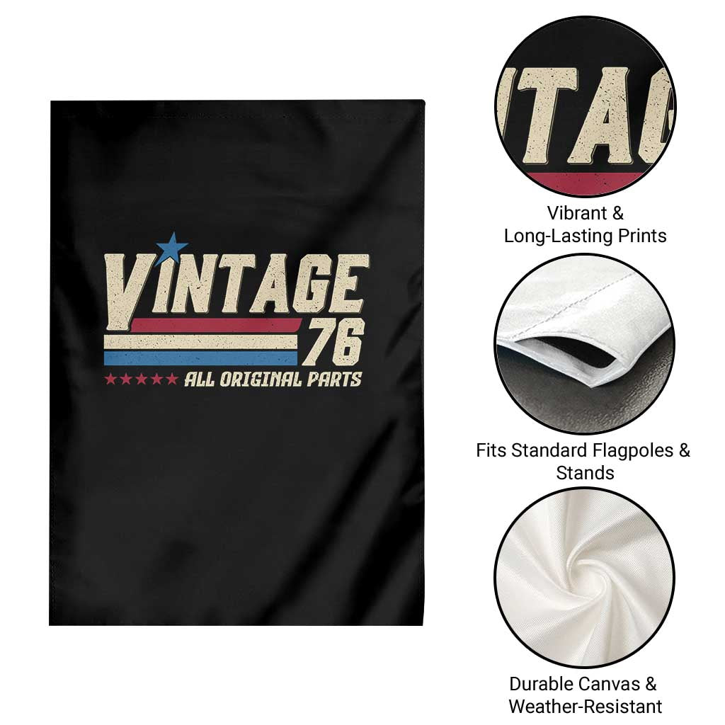 Vintage 76 All Original Parts Garden Flag Retro Stripe Patriotic 50th Birthday TS02 Print Your Wear