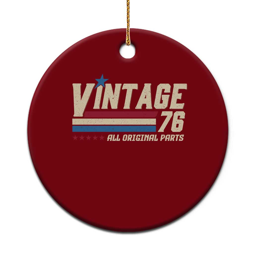 Vintage 76 All Original Parts Ceramic Ornament Retro Stripe Patriotic 50th Birthday TS02 1pc Red Print Your Wear
