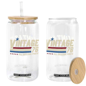 Vintage 76 All Original Parts Glass Can Retro Stripe Patriotic 50th Birthday TS02 Print Your Wear