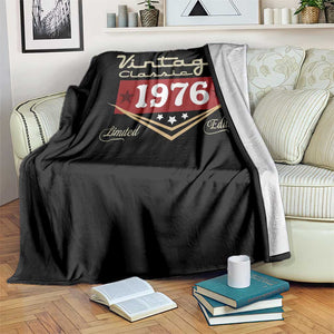 Vintage Classic 1976 Limited Edition Throw Blanket Luxury Retro Milestone Birthday TS02 Print Your Wear