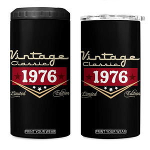 Vintage Classic 1976 Limited Edition 4 in 1 Can Cooler Tumbler Luxury Retro Milestone Birthday TS02 One Size: 16 oz Black Print Your Wear
