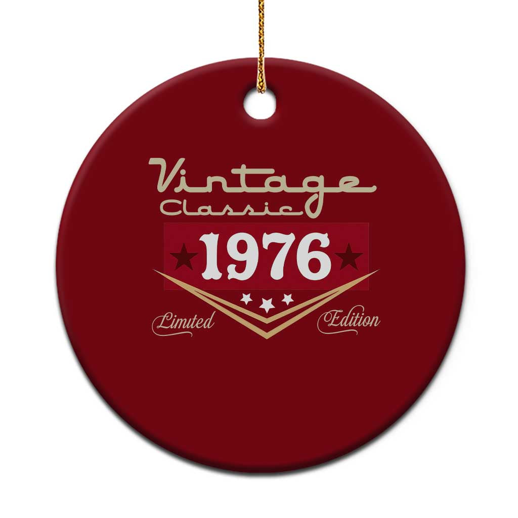 Vintage Classic 1976 Limited Edition Ceramic Ornament Luxury Retro Milestone Birthday TS02 1pc Red Print Your Wear