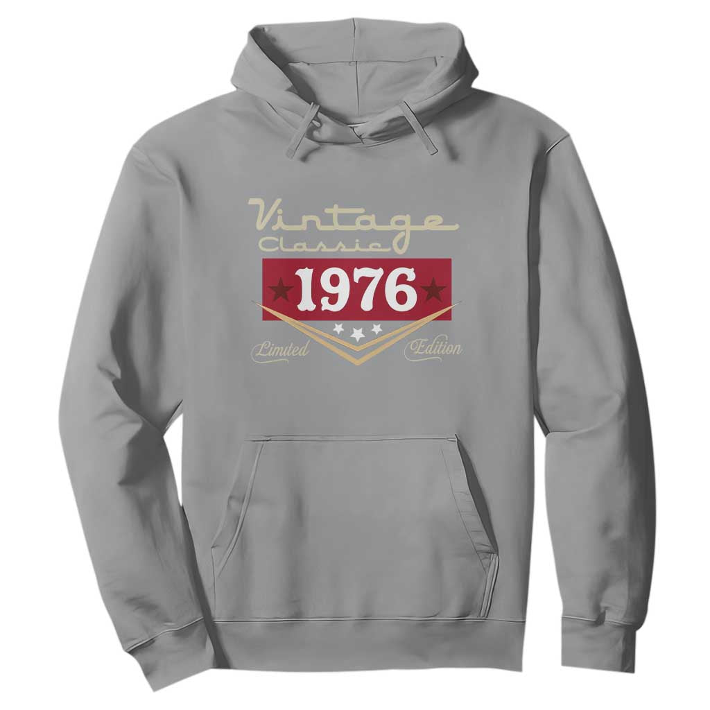 Vintage Classic 1976 Limited Edition Hoodie Luxury Retro Milestone Birthday TS02 Sport Gray Print Your Wear