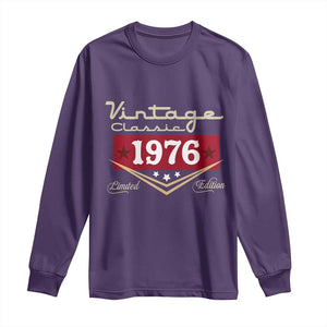 Vintage Classic 1976 Limited Edition Long Sleeve Shirt Luxury Retro Milestone Birthday TS02 Purple Print Your Wear