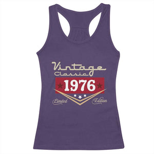 Vintage Classic 1976 Limited Edition Racerback Tank Top Luxury Retro Milestone Birthday