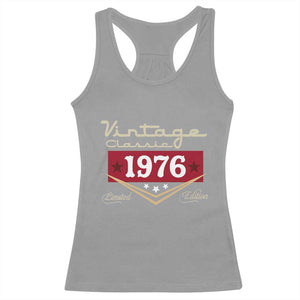 Vintage Classic 1976 Limited Edition Racerback Tank Top Luxury Retro Milestone Birthday