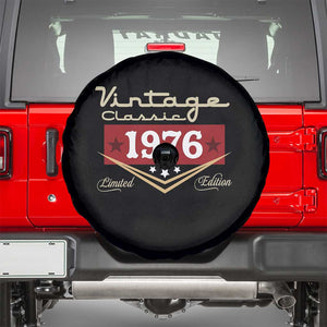 Vintage Classic 1976 Limited Edition Spare Tire Cover Luxury Retro Milestone Birthday TS02 Black Print Your Wear