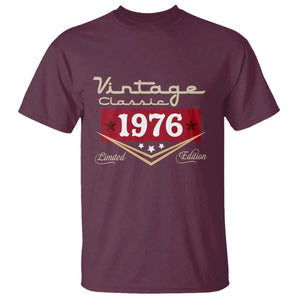 Vintage Classic 1976 Limited Edition T Shirt Luxury Retro Milestone Birthday