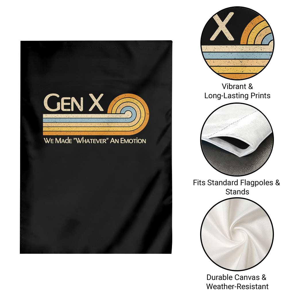 Gen X We Made Whatever An Emotion Garden Flag Vintage Retro 70s Rainbow Graphic TS02 Print Your Wear