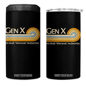 Gen X We Made Whatever An Emotion 4 in 1 Can Cooler Tumbler Vintage Retro 70s Rainbow Graphic TS02 One Size: 16 oz Black Print Your Wear