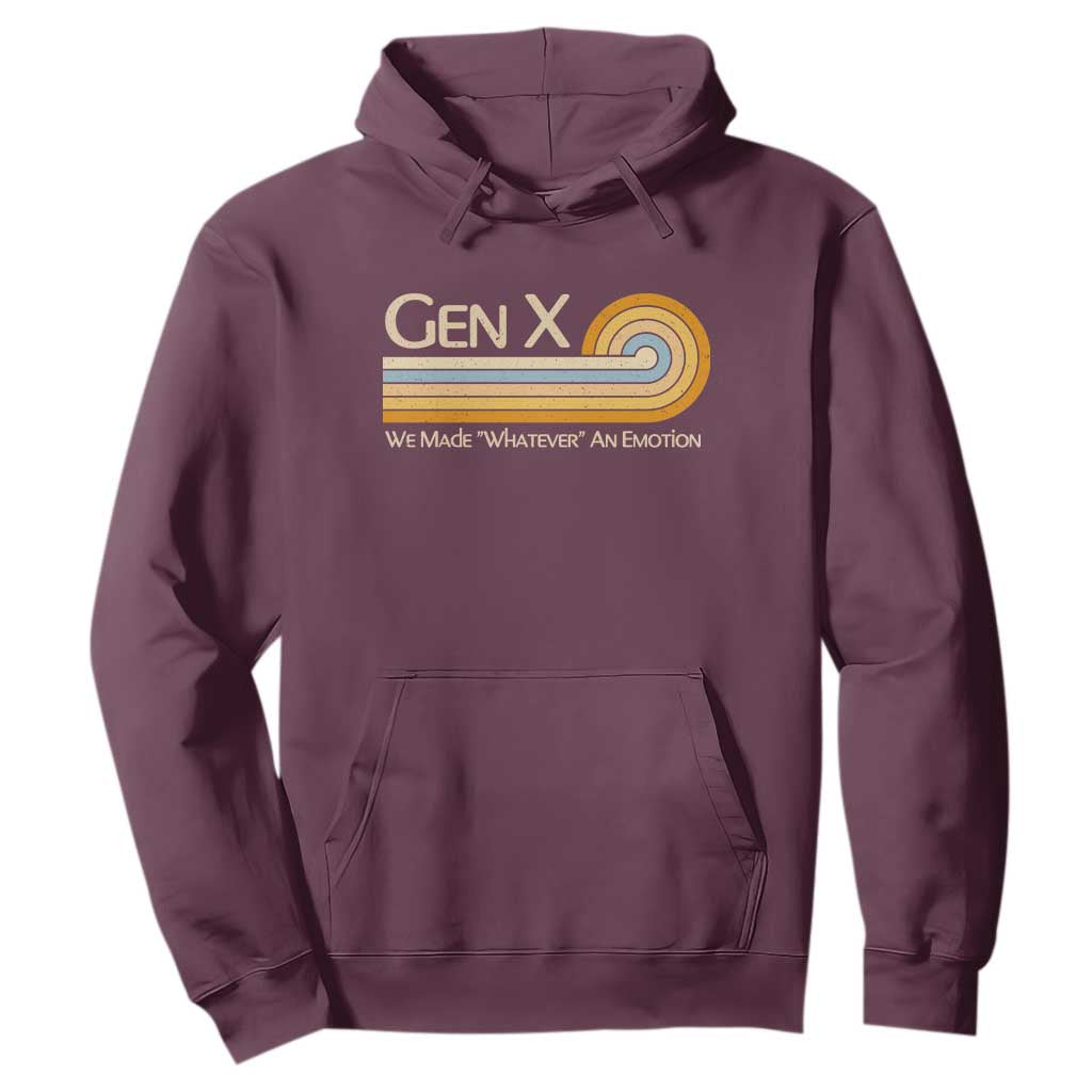 Gen X We Made Whatever An Emotion Hoodie Vintage Retro 70s Rainbow Graphic