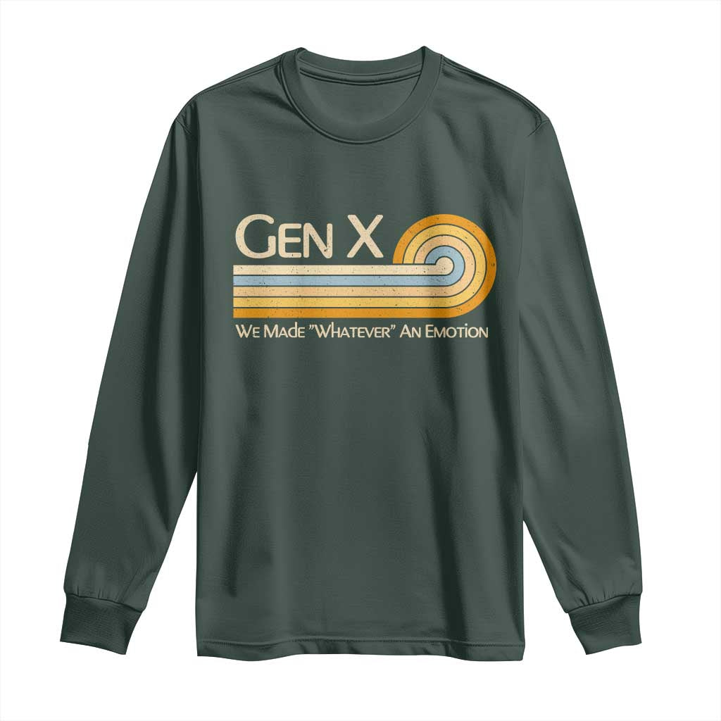 Gen X We Made Whatever An Emotion Long Sleeve Shirt Vintage Retro 70s Rainbow Graphic